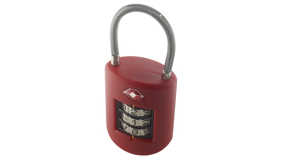 Lewis N. Clark Travel Sentry Large Dial Cable Lock, Red, One Size, TSA46RED