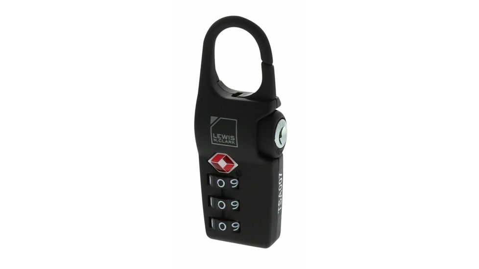Lewis N. Clark TravelSentry 3-Dial Combination Clip Lock, Black, One Size, TSA60BLK