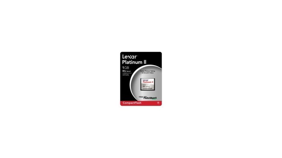 Lexar Platinum II 1GB 80x Compact Flash CF Memory Card CF1GB80664