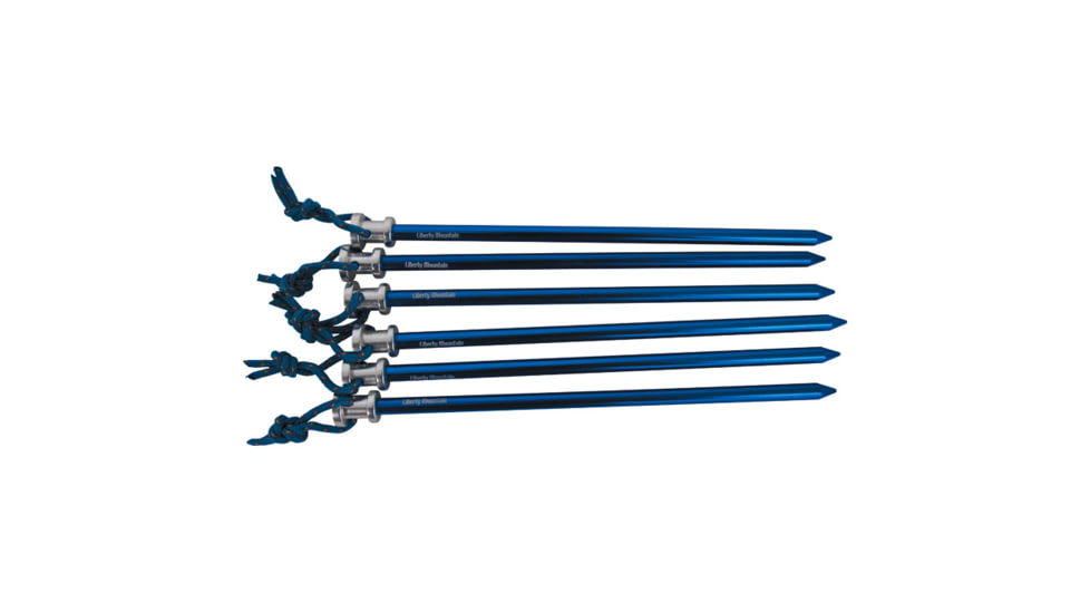 Liberty Mountain Alum I Head Tent Peg 9'' 6pk 2719 ASSORTED