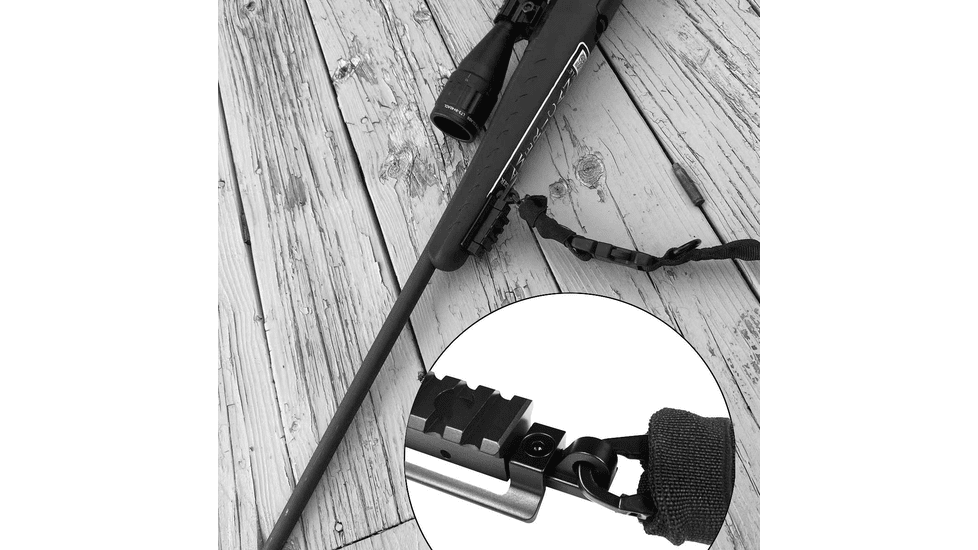 Lion Gears AS-S2W03SS Swivel Stud/Picatinny Rail Adaptor W/Integrated Sling Loop, Black, Medium, AS-S2W03SS