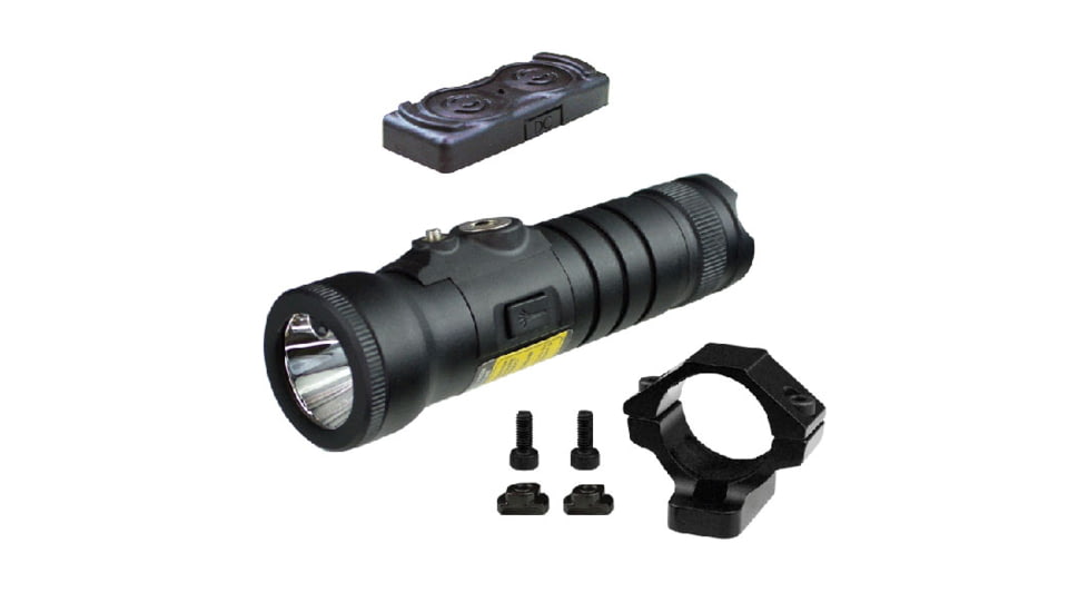 Lion Gears FLG-22ML Rechargeable 600 Lumens LED Flashlight/Green Laser Combo, Ambidextrous, On/off Switch, M-LOK, Black, PL-FLG-22ML