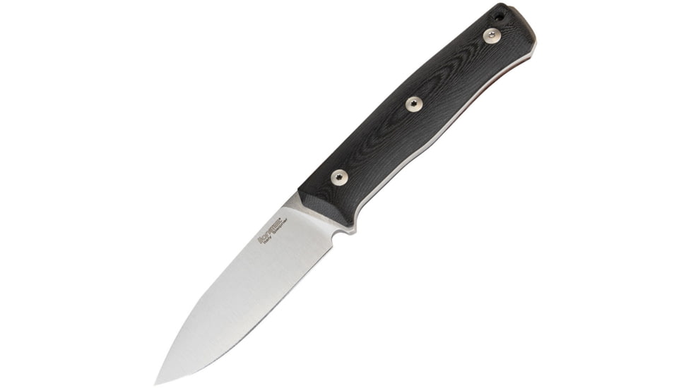 Lionsteel B35 Fixed Blade Black G10 Knife, 3.5 satin finish Sleipner tool steel blade, Black G10 handle, B35 GBK