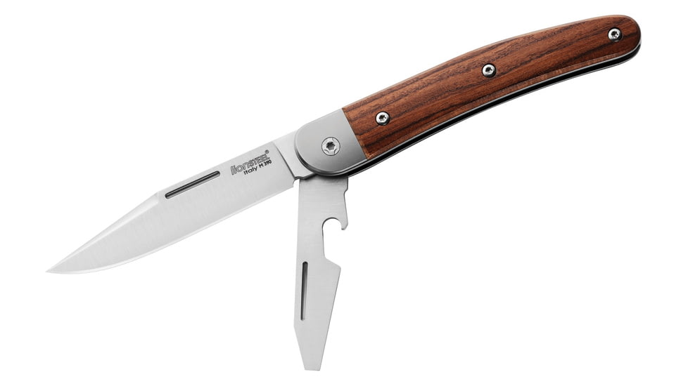Lionsteel Jack Linerlock Santos Wood Knife, with screw driver blade, JK2 ST