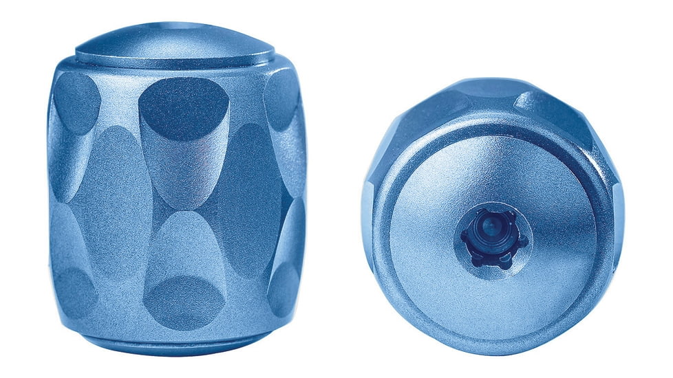 Lionsteel TiP Tiium, .47in X .55in, The Pearl Bead And Locking System Are For A 5/32 Lanyard 4 Mm, Blue, Titanium Construction, TIP BL