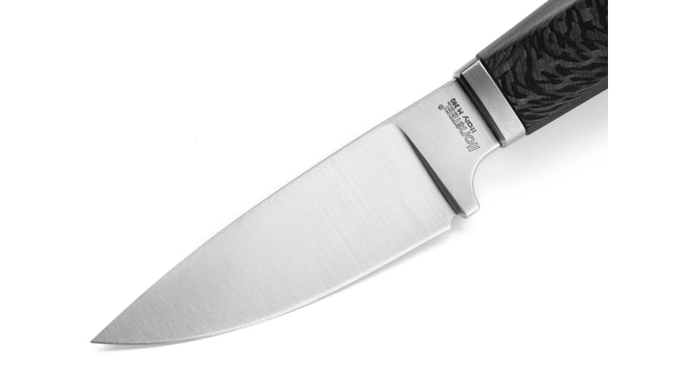 Lionsteel Willy Fixed Blade Knife, 3.1in, M390 Steel, Drop Point, Carbon Fiber/Ti Handle, Carbon Fiber, WL1 CF