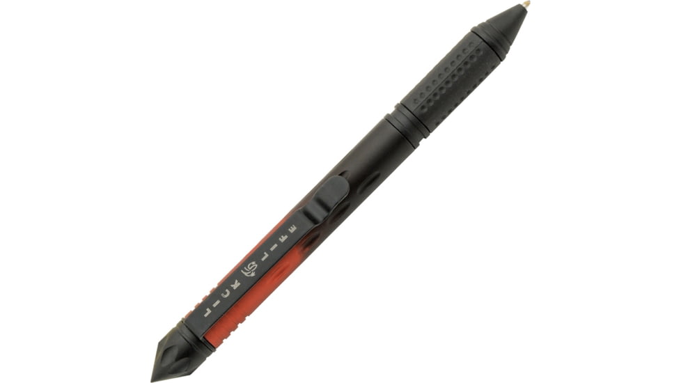Lizard Lick Amys Tactical Pen Red, 6 1/4in Overall, Black/Red Anodized Aluminum Construction With Rubber Grip, Self Defense Glass Breaker Tip, Black Ink, Black SS, Red, LZ05