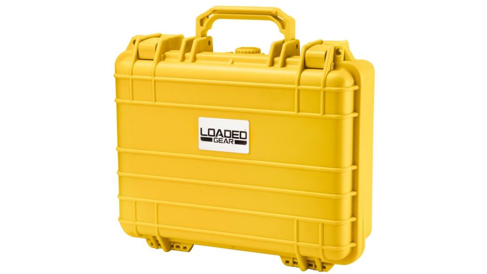 Loaded Gear HD-200 WT Protective Hard Case w/ Foam Padding, 2 Padlock Mounting Points, Yellow BH12670