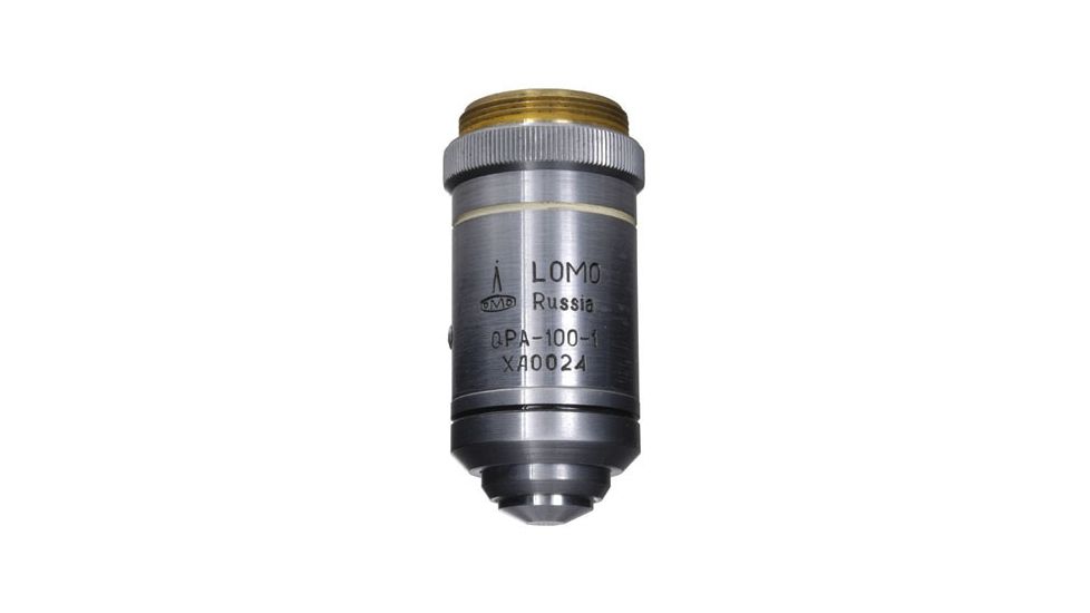 LOMO Objective, Q-Plan Achromat, 100x, 1.25 N.A., Oil Immersion, DIN