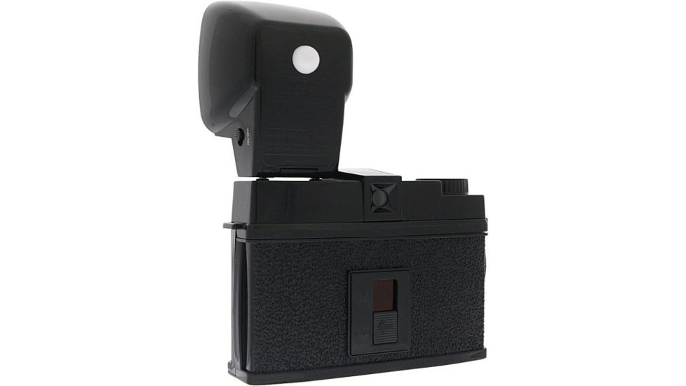 Lomography Camera Diana F+ Black Jack (w/ flash) back angle view