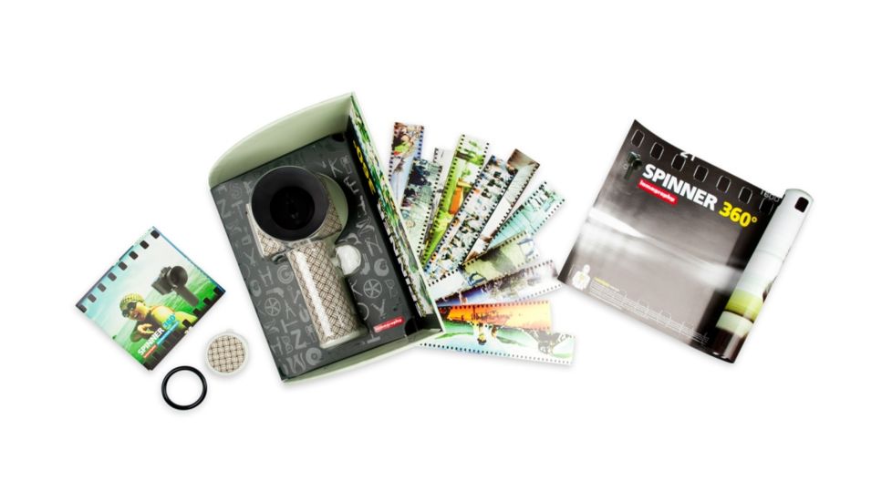 Lomography Spinner 360° White Leather Edition, Package Deal 917