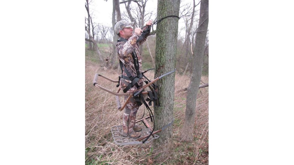 Lone Wolf Treestands Wide Flip Top Combo Tree Stand, Gray WFTC