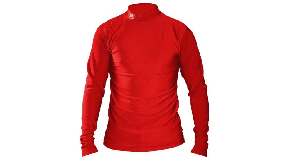 Louisville Slugger Adult Slugger Cold Weather Thermal Tech Long Sleeve Shirt,Red,XL LS1535-AXL-RD