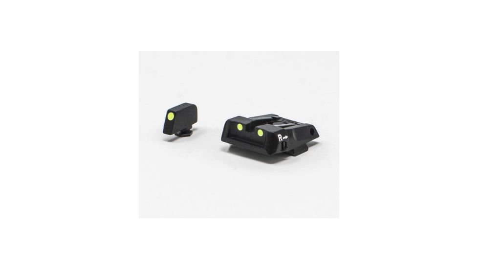 LPA SPL Fully Adjustable Luminova Night Sight Set For Glock 17-41, Black, SPL16GL