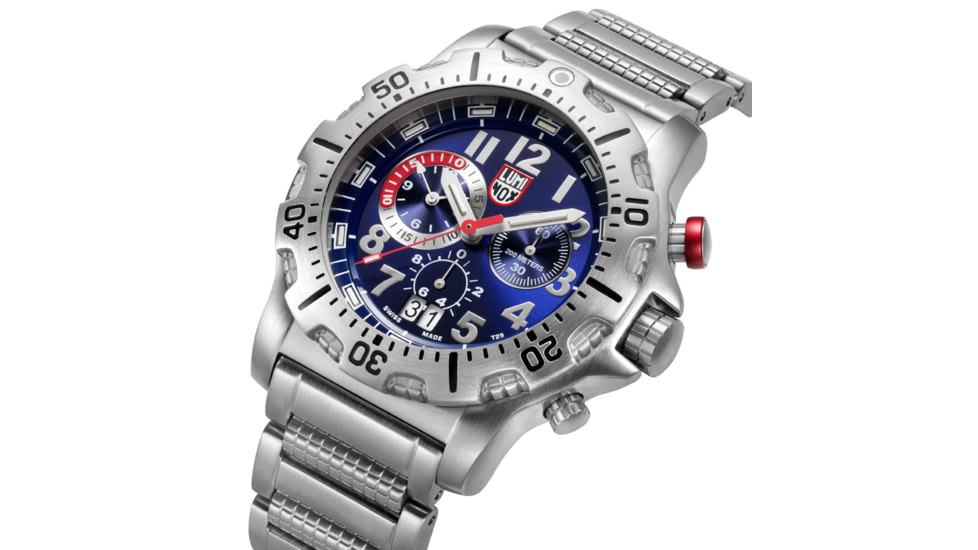 LUMINOX Dive Chrono Watch, w/ Steel Bracelet, Blue/Silver, 44mm A.8154.RP