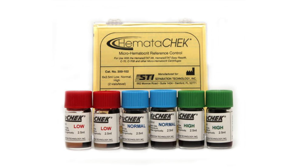 LW Scientific HemataCHECK Micro-hematocrit Controls, 6 vials, HEP-CTRL-HMCK