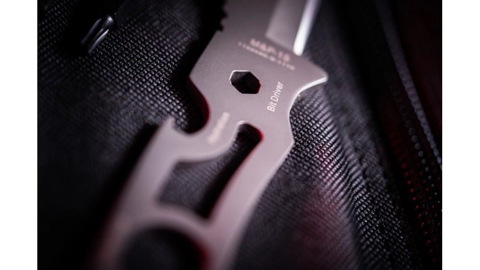 M&amp;P M&amp;P15 Multi-Tool Fixed Blade Knife, 3.3in, Stainless Steel Blade, 4.5in, Stainless Steel Handle, 1122585