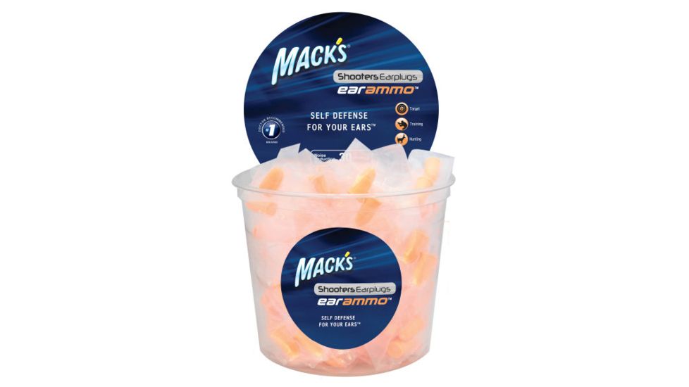 Macks Ear Ammo Ear Plugs, 100 Pair Tub MK194