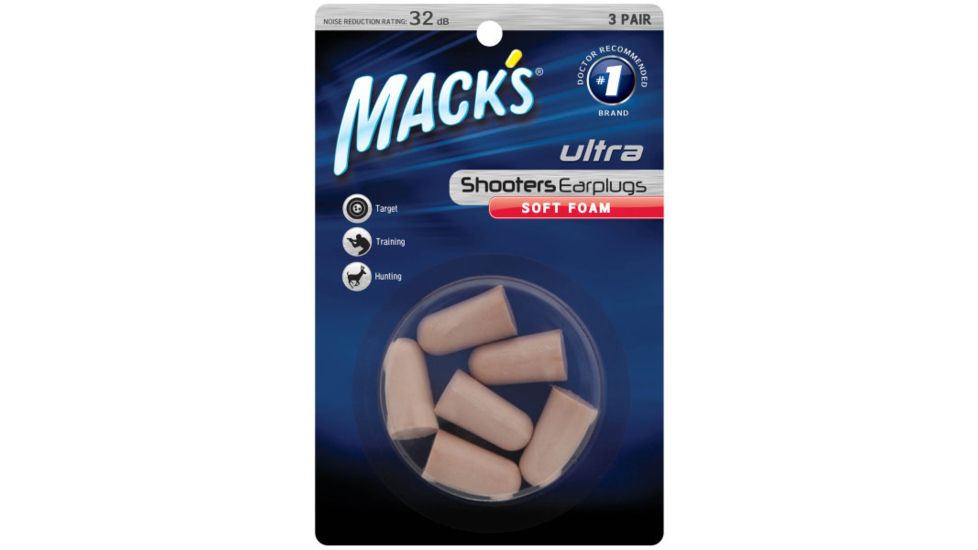 Macks Ultra Ear Plugs, 3 Pair MK4923