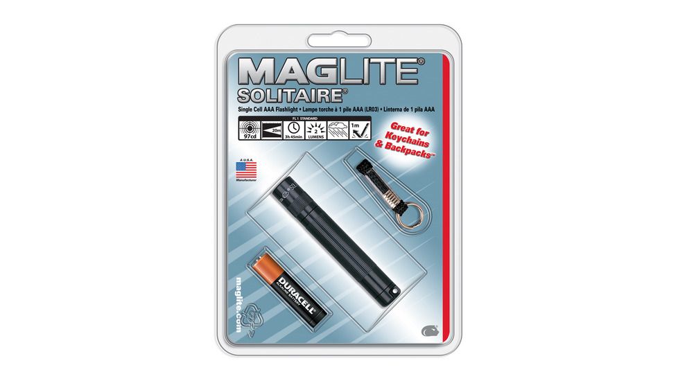 MagLite Solitaire AAA 1-Cell Incandescent Flashlight, Purple, Pres. Box, K3A986