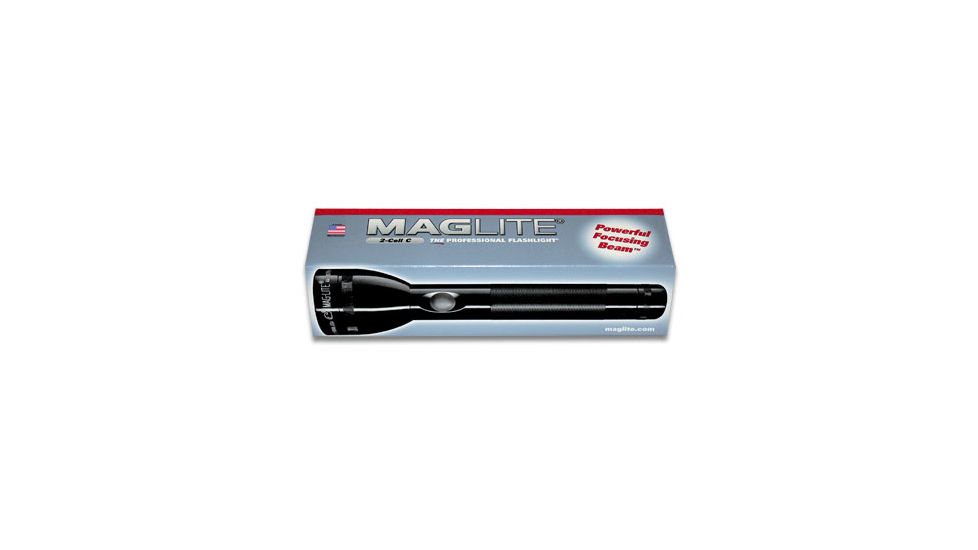 MagLite 2 C-Cell Heavy Duty Flash Light - Display Box Black S2C015