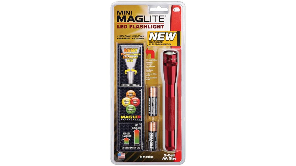 Maglite Aa Mini  Pro Led W/hstr-red SP2P3H