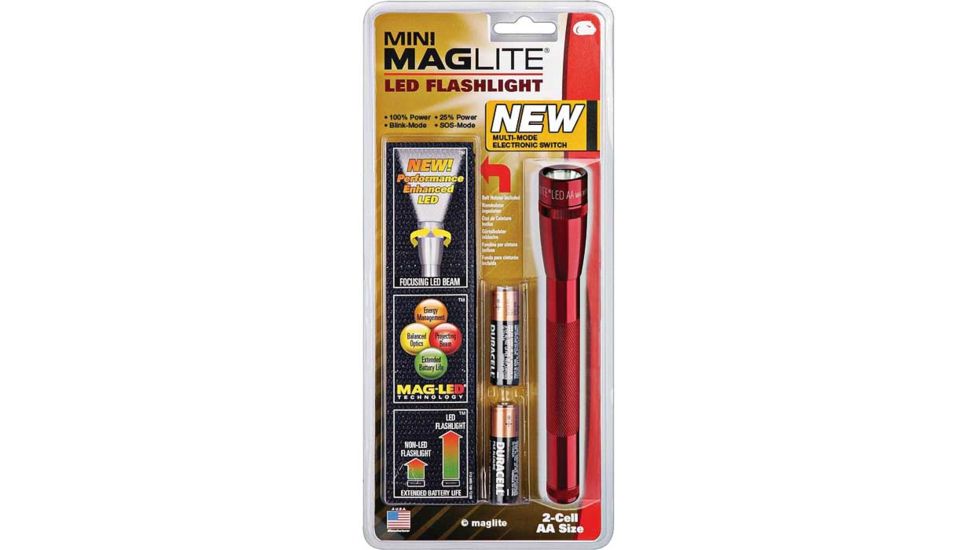 Maglite Aa Mini  Pro Led W/hstr-red SP2P3H
