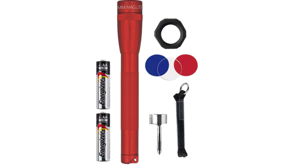 Maglite Mini 2 Aa-cell Led Flashlight Combo Pack, Red - SP2203C