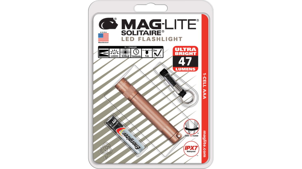 Maglite Solitaire Led 1 Aaa-cell Led Flashlight, Rose Gold - SJ3ASV6