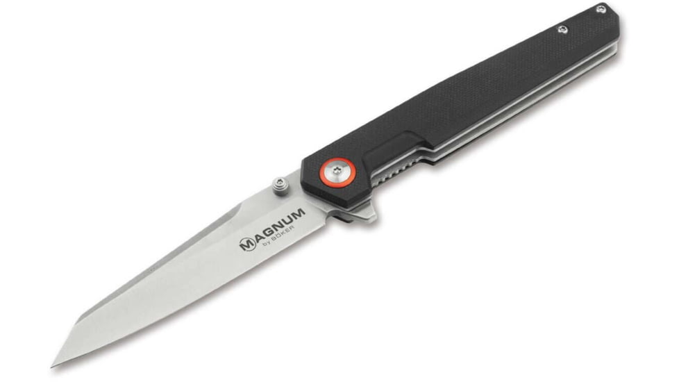 Magnum Brachyptera Folding Knife, 3.54in, 440A, G10 Black Handle, 01SC076