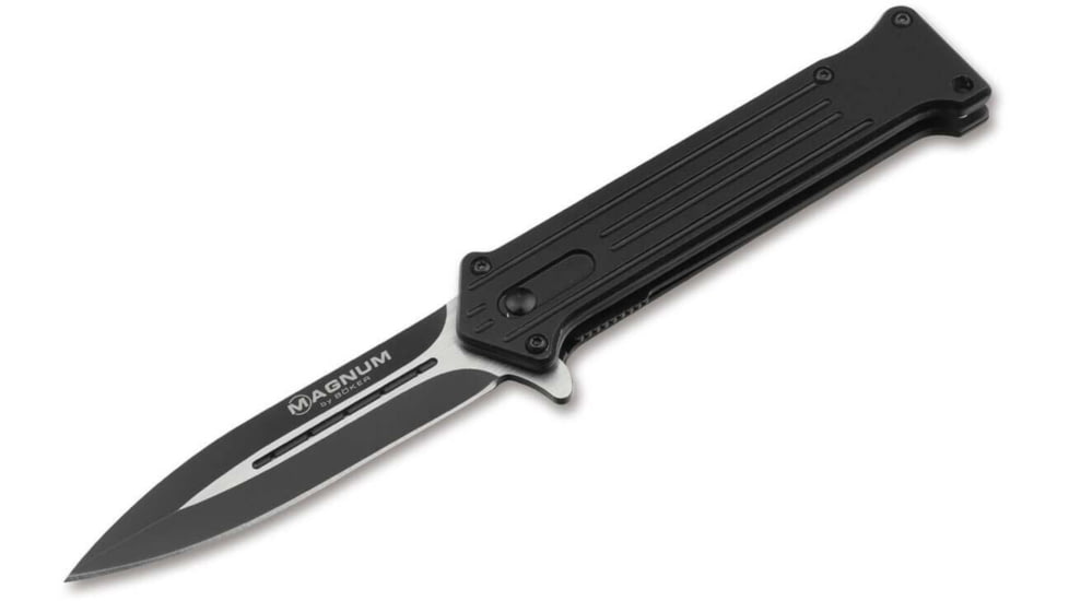 Boker Intricate Compact Folding Knife, 3.43in, 440A, Aluminum Black Handle, 01LL322