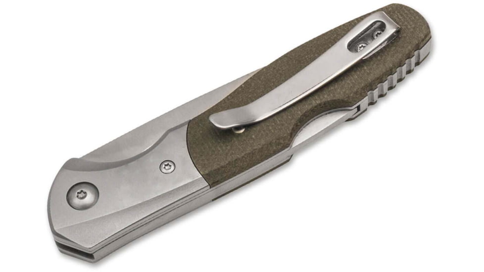 Boker Nice Folding Knife, 3.31in, 7Cr17MoV, Micarta Olive Handle, 01SC079