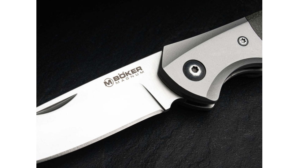 Boker Nice Folding Knife, 3.31in, 7Cr17MoV, Micarta Olive Handle, 01SC079