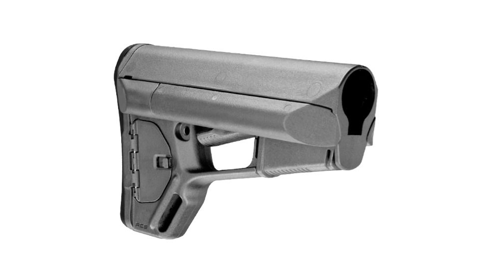 Magpul Industries ACS Rifle Stock w/Storage, Fits AR-15/M-16, Mil-Spec, Gray, MPIMAG370GRY