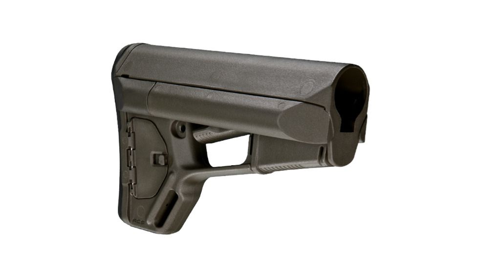Magpul Industries ACS Rifle Stock w/Storage, Fits AR-15/M-16, Mil-Spec, OD Green, MPIMAG370OD