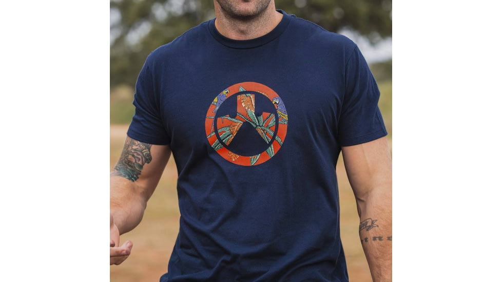 Magpul Industries Aloha Icon White Cotton T-Shirt - Mens, Navy, Small, MAG1286-410-S