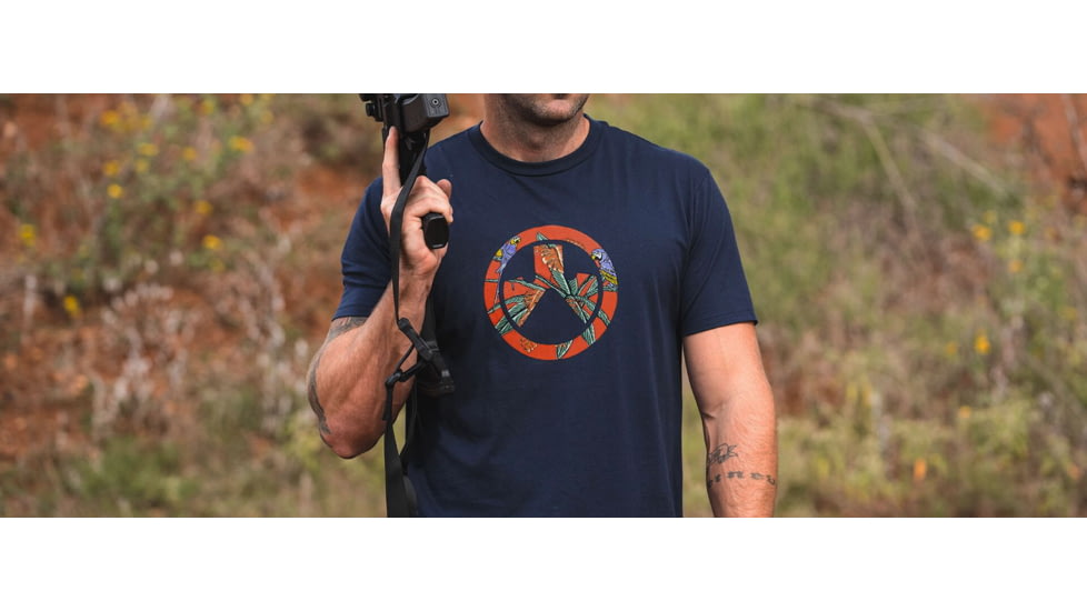 Magpul Industries Aloha Icon White Cotton T-Shirt - Mens, Navy, Small, MAG1286-410-S