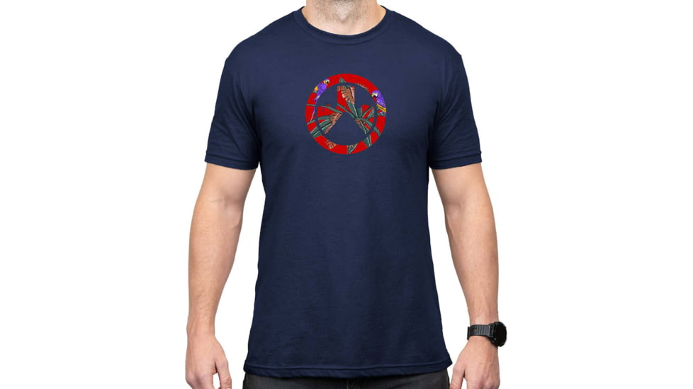Magpul Industries Aloha Icon White Cotton T-Shirt - Mens, Navy, Small, MAG1286-410-S