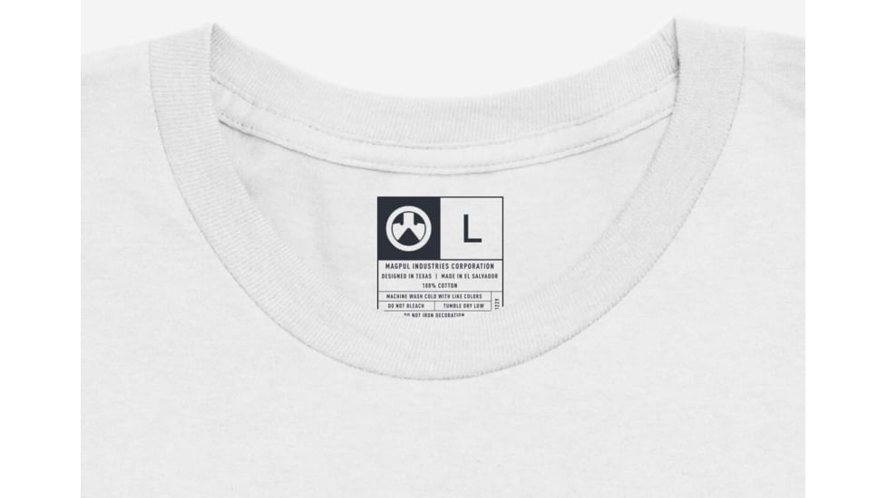 Magpul Industries Aloha Icon White Cotton T-Shirt - Mens, White, Small, MAG1286-100-S