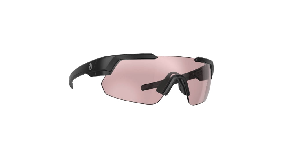 Magpul Industries Defiant Eyewear Shooting Glasses, Black Frame, Rose Lens, MAG1044-0-001-3000