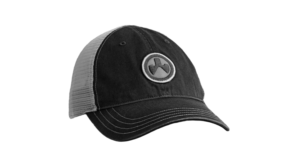 Magpul Industries Icon Patch Garment Washed Trucker Men's Hat, Black/Charcoal, One Size, MAG1105-002