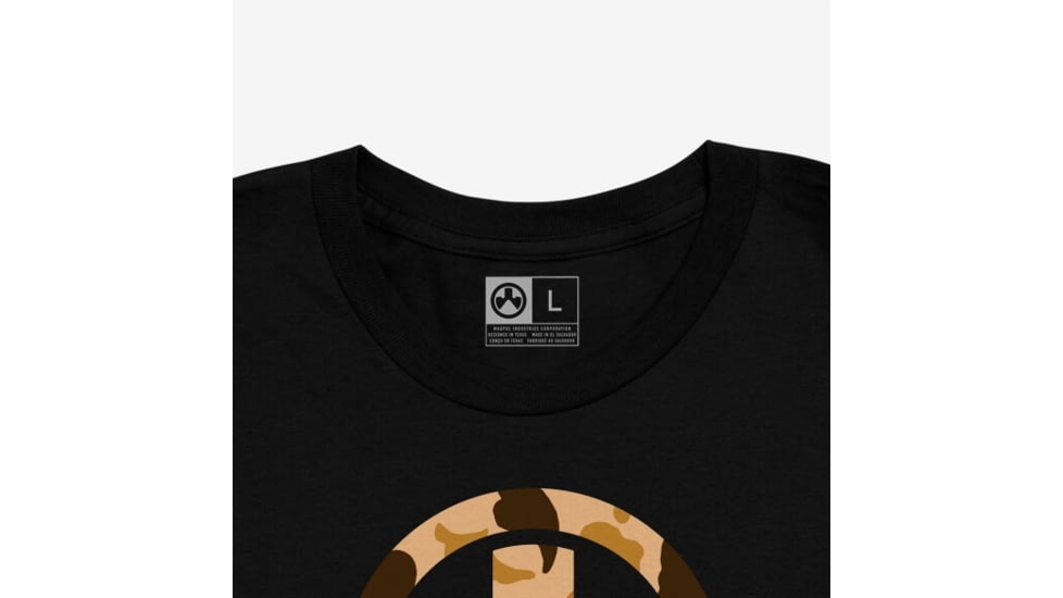 Magpul MAG1527-001-L Raider Camo Icon CVC Black Cotton/Polyester Short Sleeve L