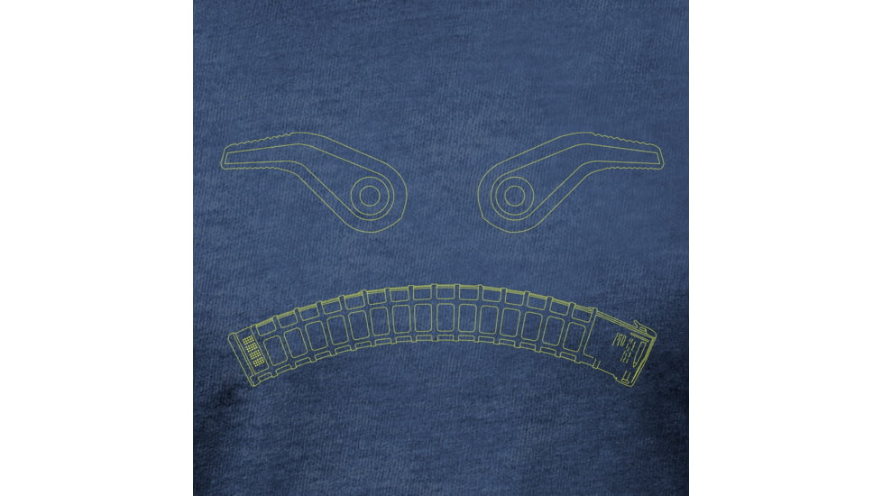 Magpul Industries Magmouth T-Shirt - Mens, Navy Heather, Short Sleeve, 2XL, MAG12684112X