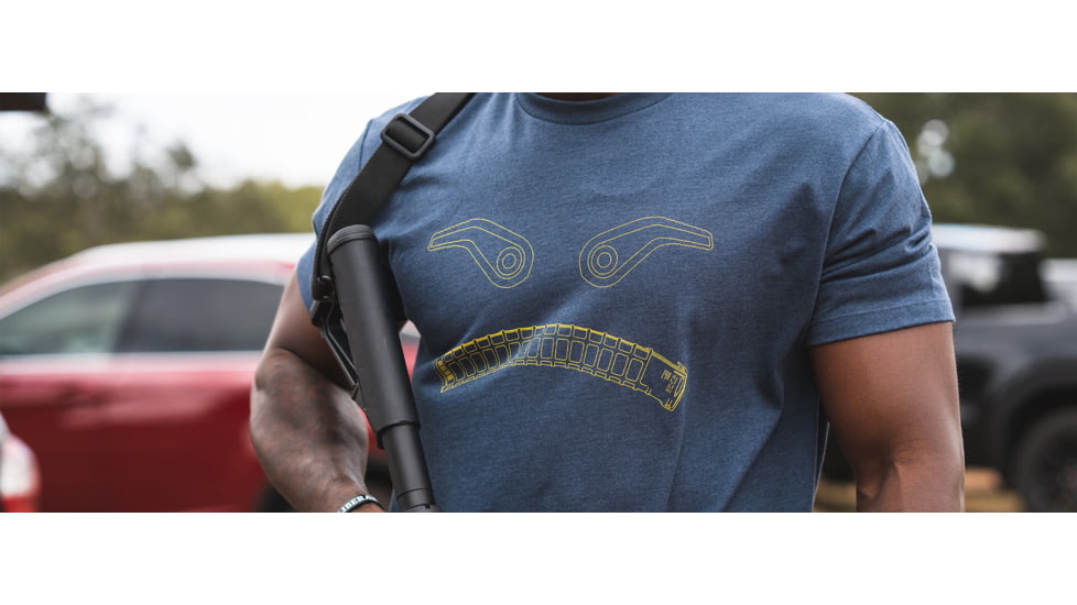 Magpul Industries Magmouth T-Shirt - Mens, Navy Heather, Short Sleeve, 2XL, MAG12684112X