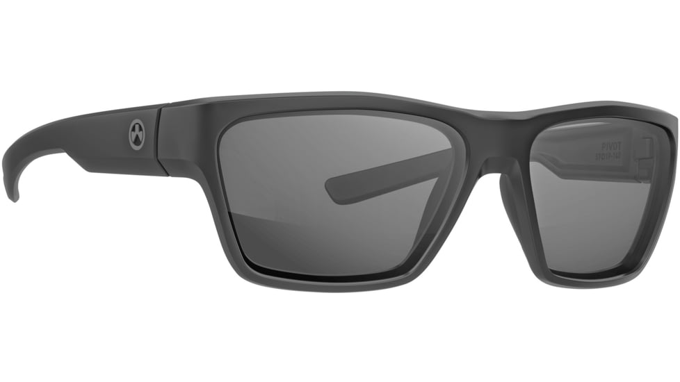 Magpul Industries Pivot Shooting Glasses, Black Frame, Gray Lens, MAG1128-0-001-1100