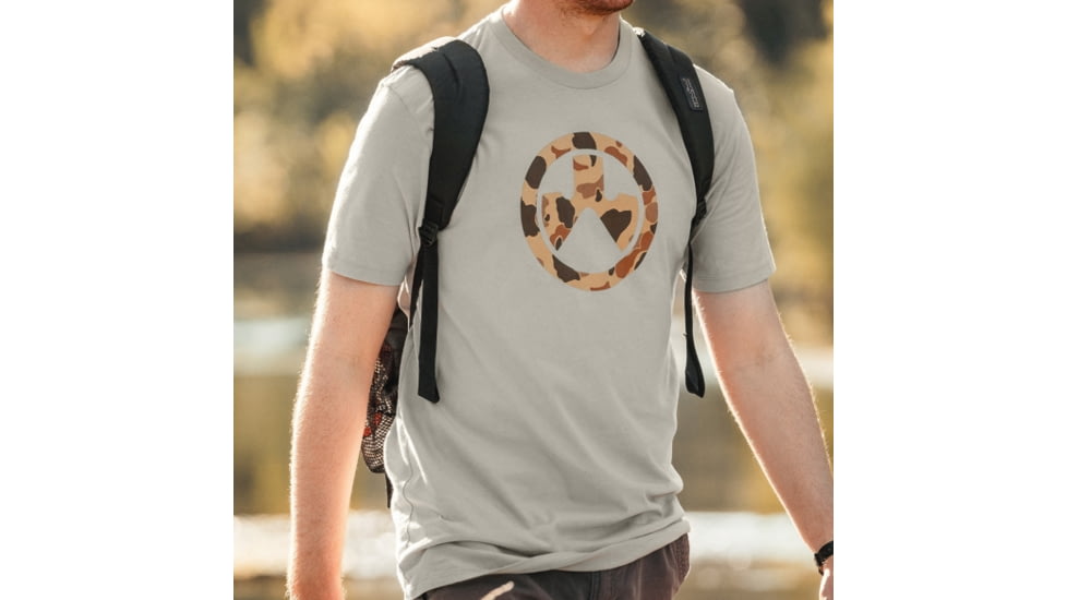 Magpul Industries Raider Camo Icon Short Sleeve T-Shirts - Men's, Silver, Large, MAG1138-040-L
