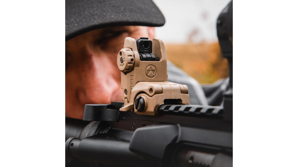 Magpul MBUS Rear Flip-Up Back Up Sight Gen 2, Flat Dark Earth MAG248FDE