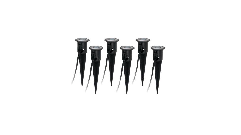 Malibu LED Low Voltage Cast Aluminum Deck Lights 6pk,Black 8401-2430-06