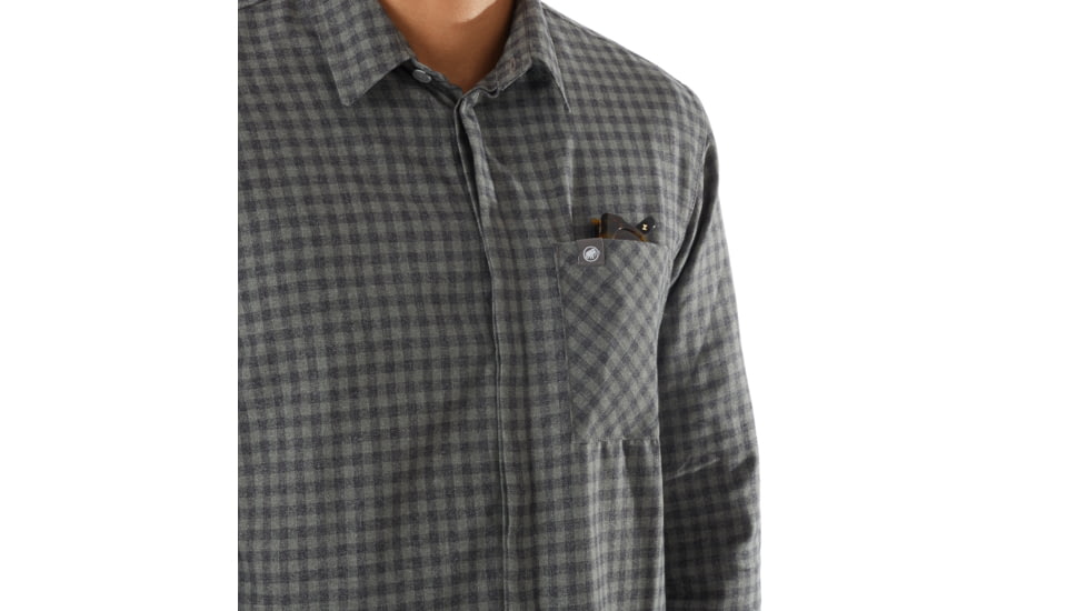 Mammut Winter Longsleeve Shirt - Mens, Titanium/Phantom, Small, 1015-00520-00148-113