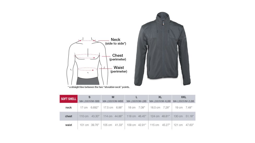 Manfrotto Male Lino Pro Soft Shell Fitting Chart